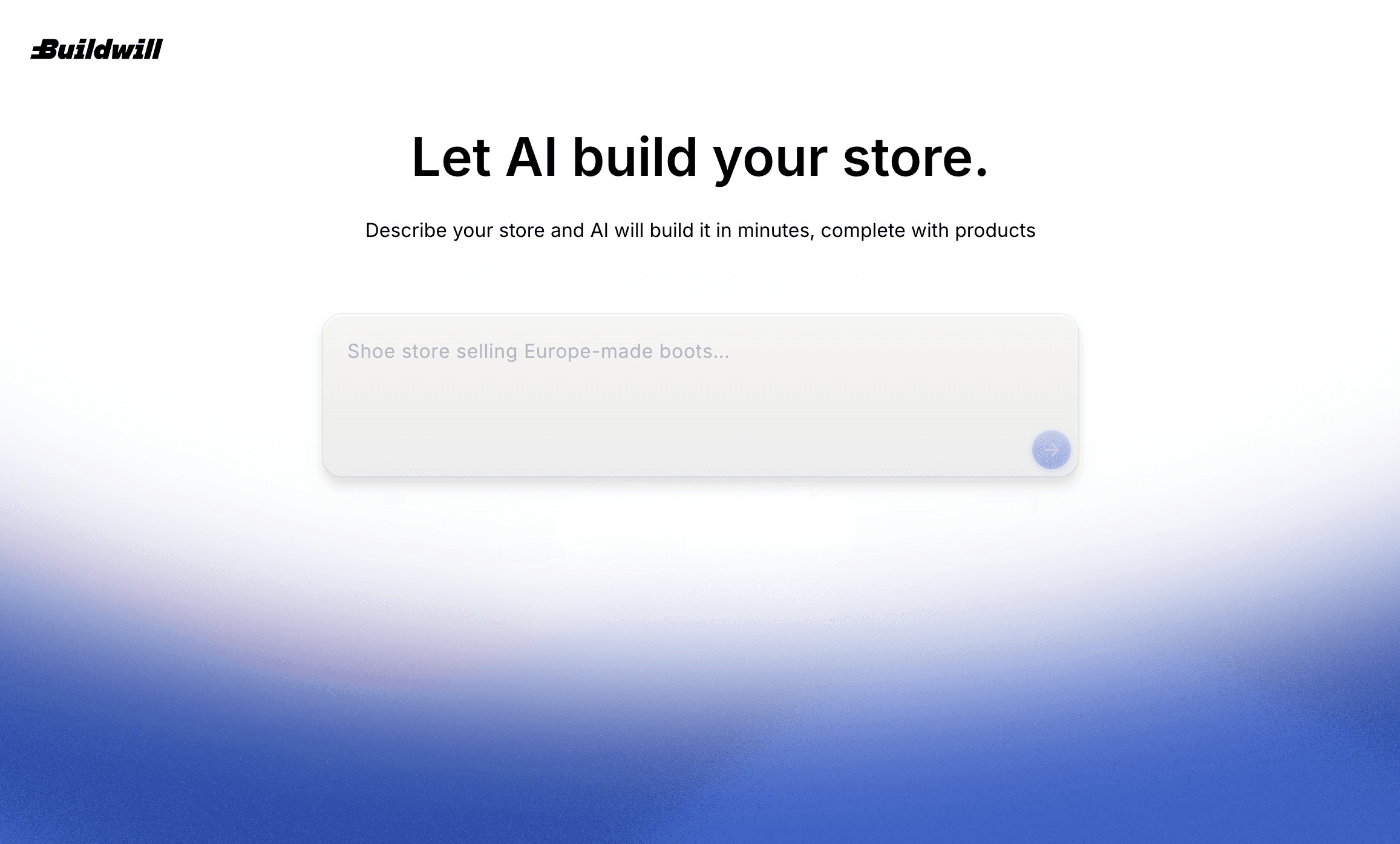 Build your store with AI